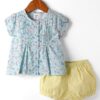 Half Sleeves Floral Printed Top with Shorts Set - Image 2